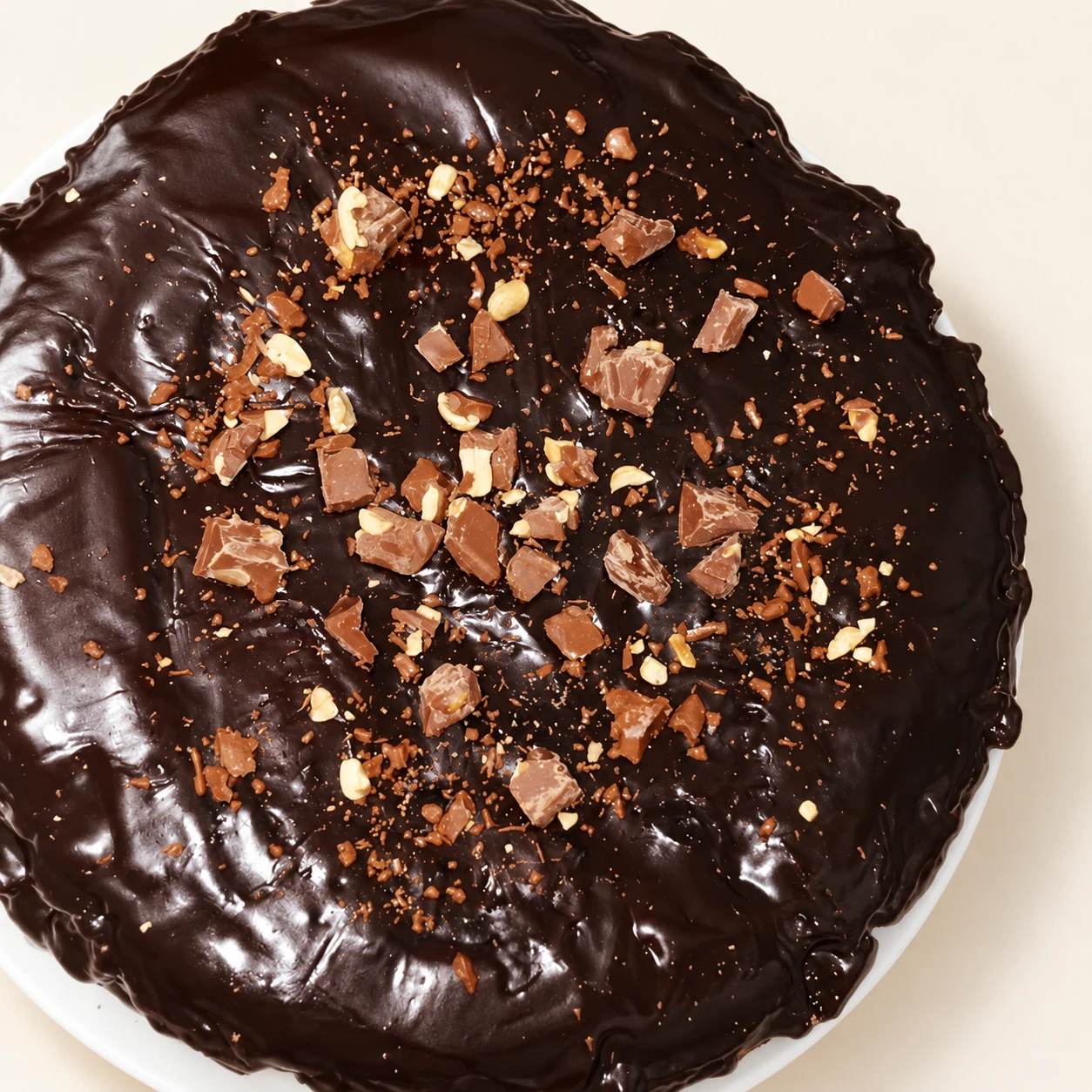 Torta de brownie de A MAR, fotografía retocada a partir del original de Instagram